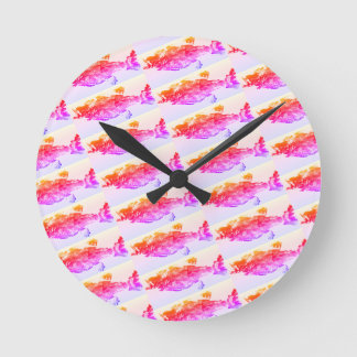 Trout, bass, and crappie three fish favourites r round clock