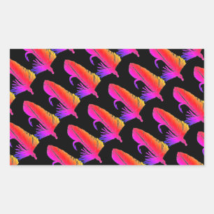 Trout, bass, and crappie three fish favourites squ rectangular sticker