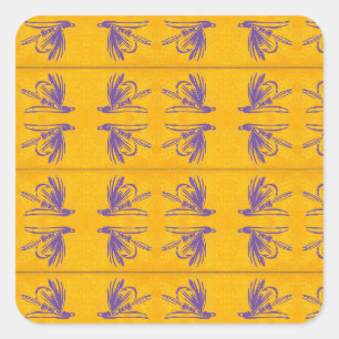 Trout, bass, and crappie three fish favourites square sticker