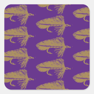 Trout, bass, and crappie three fish favourites square sticker