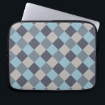 Trout Blue Gray Cotton Seed Checkerboard Laptop Sleeve<br><div class="desc">2025</div>