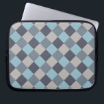 Trout Blue Gray Cotton Seed Checkerboard Laptop Sleeve<br><div class="desc">2025</div>