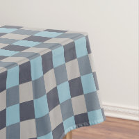 Trout Blue Grey Cotton Seed Chequerboard