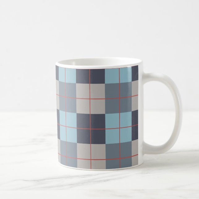 Trout Blue Grey Cotton Seed Orange Red Pattern Coffee Mug (Right)