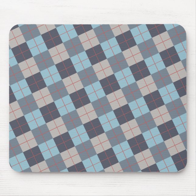Trout Blue Grey Cotton Seed Orange Red Pattern Mouse Pad (Front)