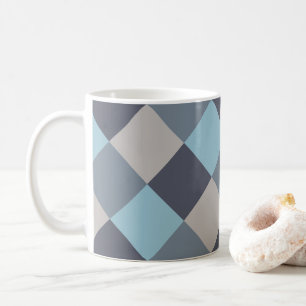 Trout Blue Grey Cotton Seed Squares Coffee Mug