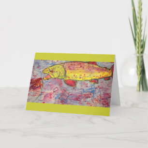 trout bum art card