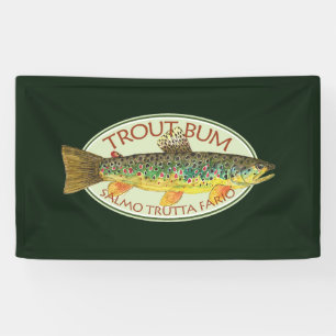 Trout Bum Fishing Banner