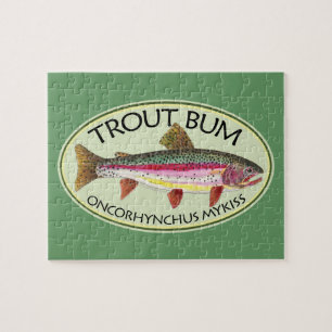Trout Bum Fishing Jigsaw Puzzle