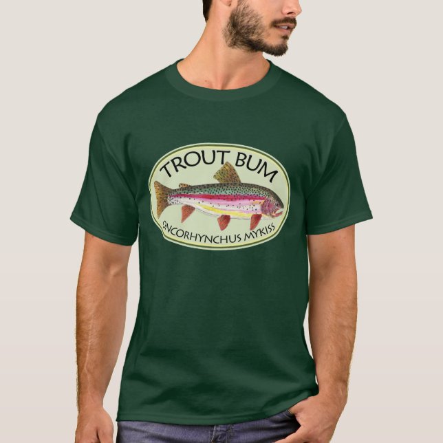 Trout Bum Fishing T-Shirt (Front)
