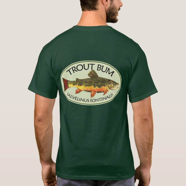 Trout Bum Fishing T-Shirt (Back)