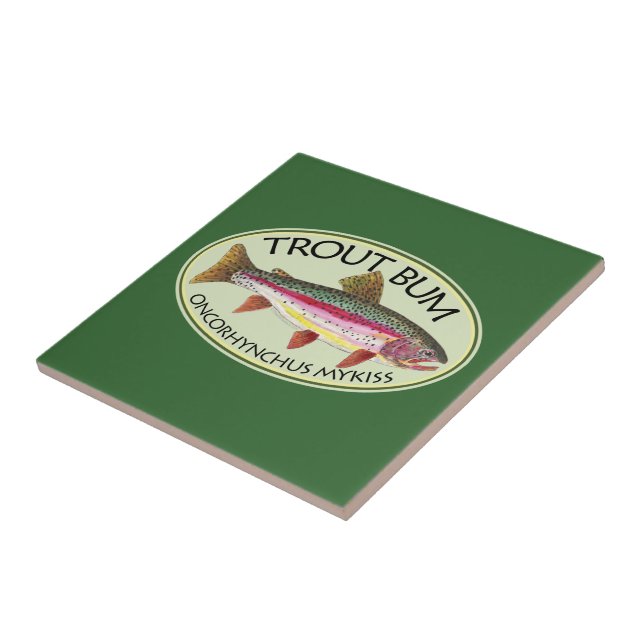 Trout Bum Fishing Tile (Side)