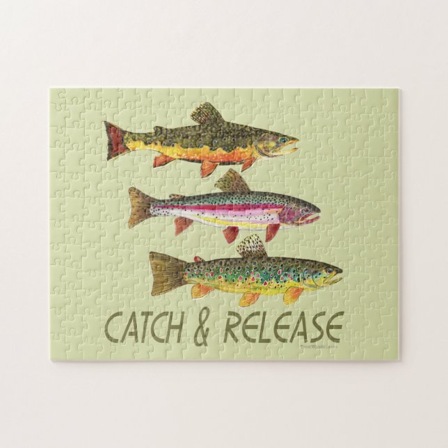 Trout Catch and Release Jigsaw Puzzle (Horizontal)