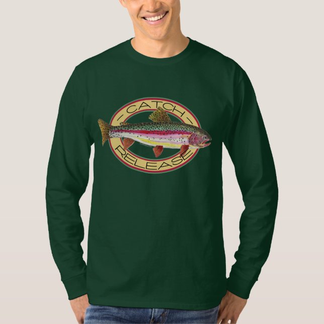 Trout Catch & Release Fishing T-Shirt (Front)