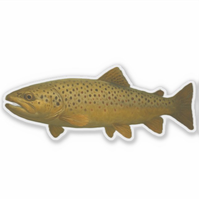 Trout Cut-out Sticker (Front)