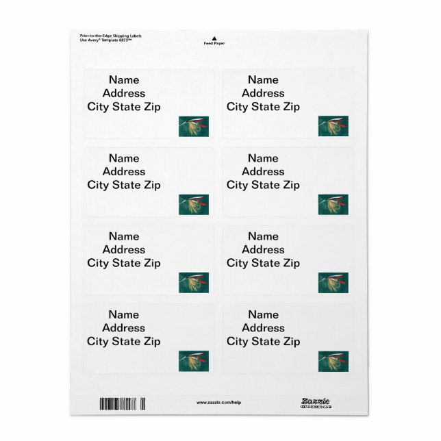 "Trout Fin" Trout Fly tiled wet fly on green       (Full Sheet)