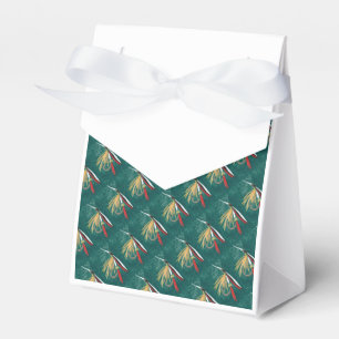 "Trout Fin" Trout Fly tiled wet fly on green Favour Box