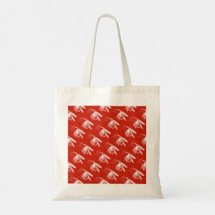 "Trout Fin" Trout Fly tiled wet + red wet fly Tote Bag