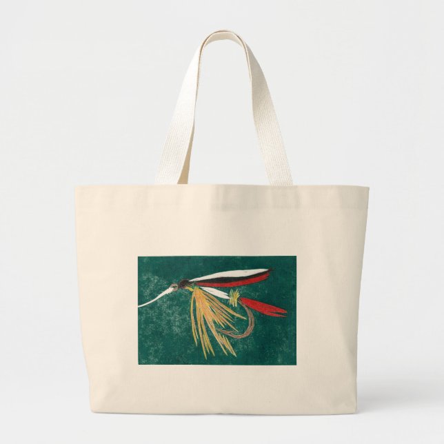 "Trout Fin" Wet Fly Jumbo Tote (Front)