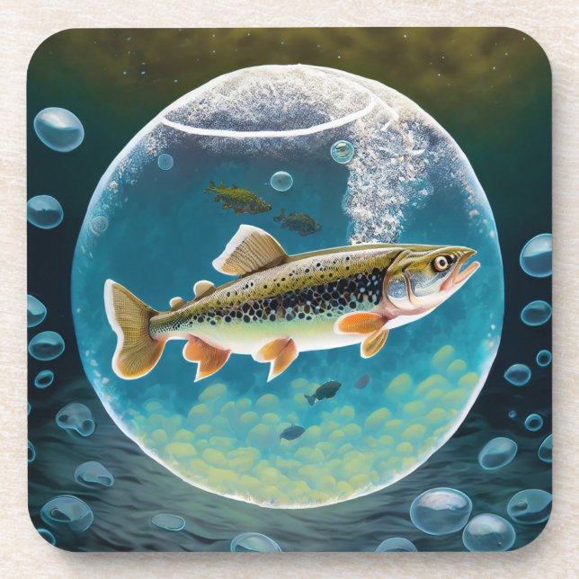 Trout Fish Coaster  (Front)