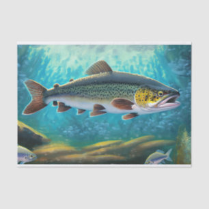 Trout Fish Fishing Tissue Paper