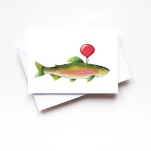 Trout Fish His Birthday Greeting Card