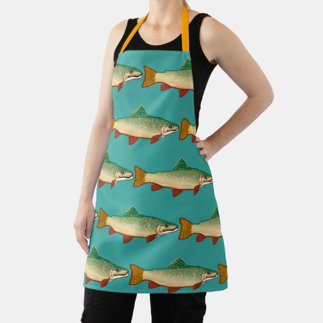Trout fish seafood chef apron (Insitu)