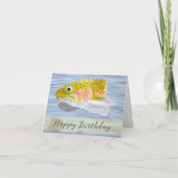 Trout Fish Wildlife Coloured Pencil Birthday