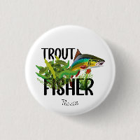 Trout Fisher Rainbow Trout In Natural Environment