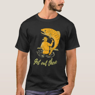 Trout Fisherman Best Fishing Man With Big Fish T-Shirt