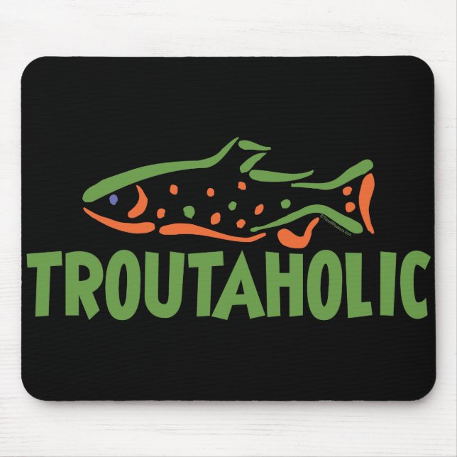 Trout Fisherman Fishing Mouse Pad (Front)