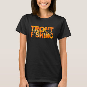 Trout Fisherman Orange Camouflage Trout Fishing T-Shirt
