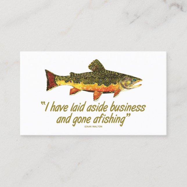 Trout Fishing Business Card (Front)