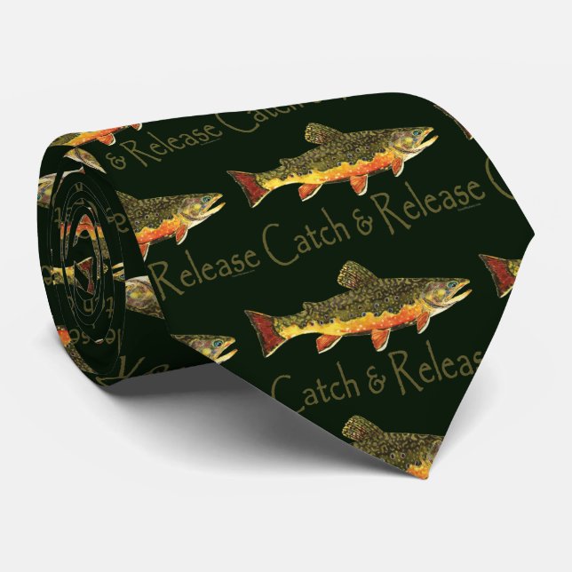 Trout Fishing | Catch and Release Tie (Rolled)