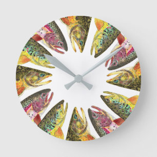 Trout Fishing Clock