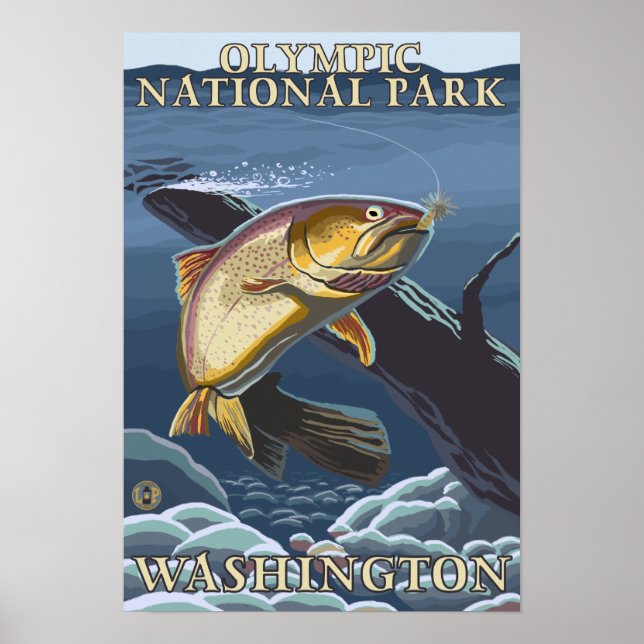 Trout Fishing Cross-Section 2 Poster (Front)