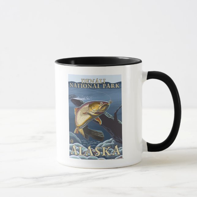 Trout Fishing Cross-Section 3 Mug (Right)