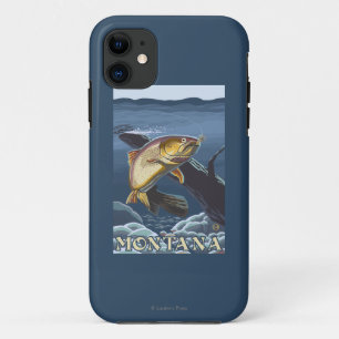 Trout Fishing Cross-Section - Montana iPhone 11 Case