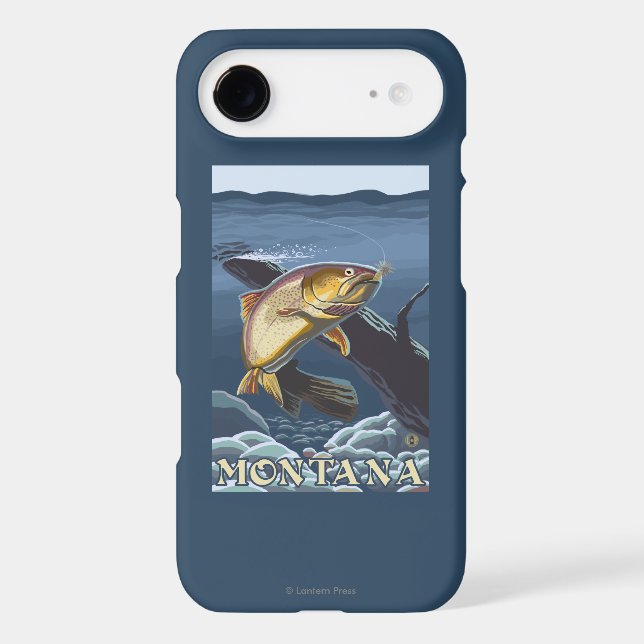 Trout Fishing Cross-Section - Montana Case-Mate iPhone Case (Back)