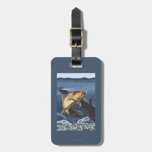 Trout Fishing Cross-Section - Montana Luggage Tag