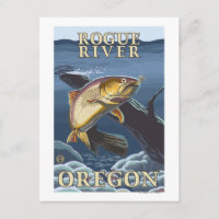 Trout Fishing Cross-Section - Rogue River,