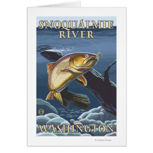 Trout Fishing Cross-Section - Snoqualmie River,