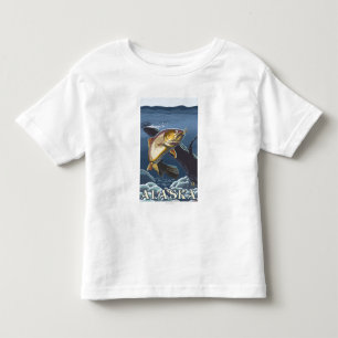 Trout Fishing Cross-Section- Vintage Travel Toddler T-Shirt
