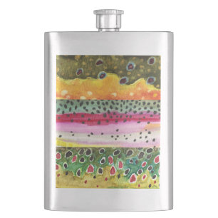 Trout Fishing Hip Flask