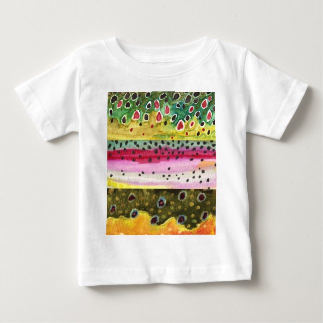 Trout Fishing Ichthyology Baby T-Shirt (Front)