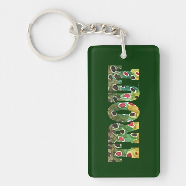 Trout Fishing Key Ring (Front)