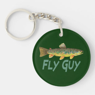Trout Fishing Key Ring