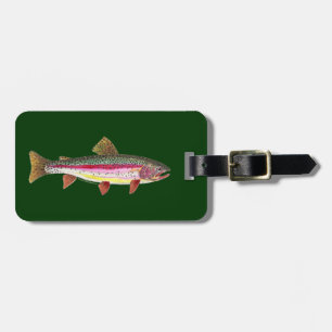 Trout Fishing Luggage Tag