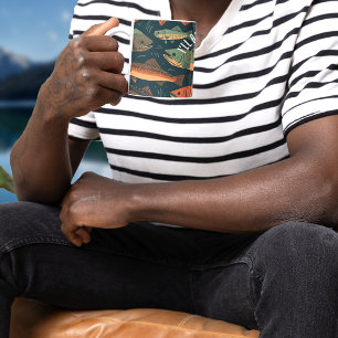 Trout Fishing Monogram Coffee Mug