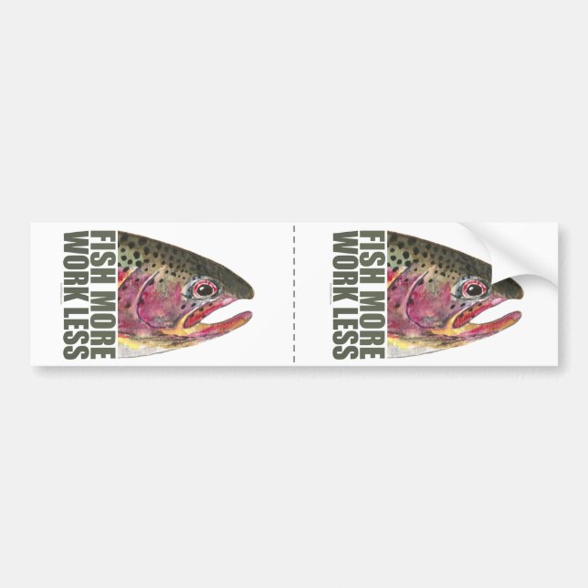Trout Fishing More Bumper Sticker (Front)